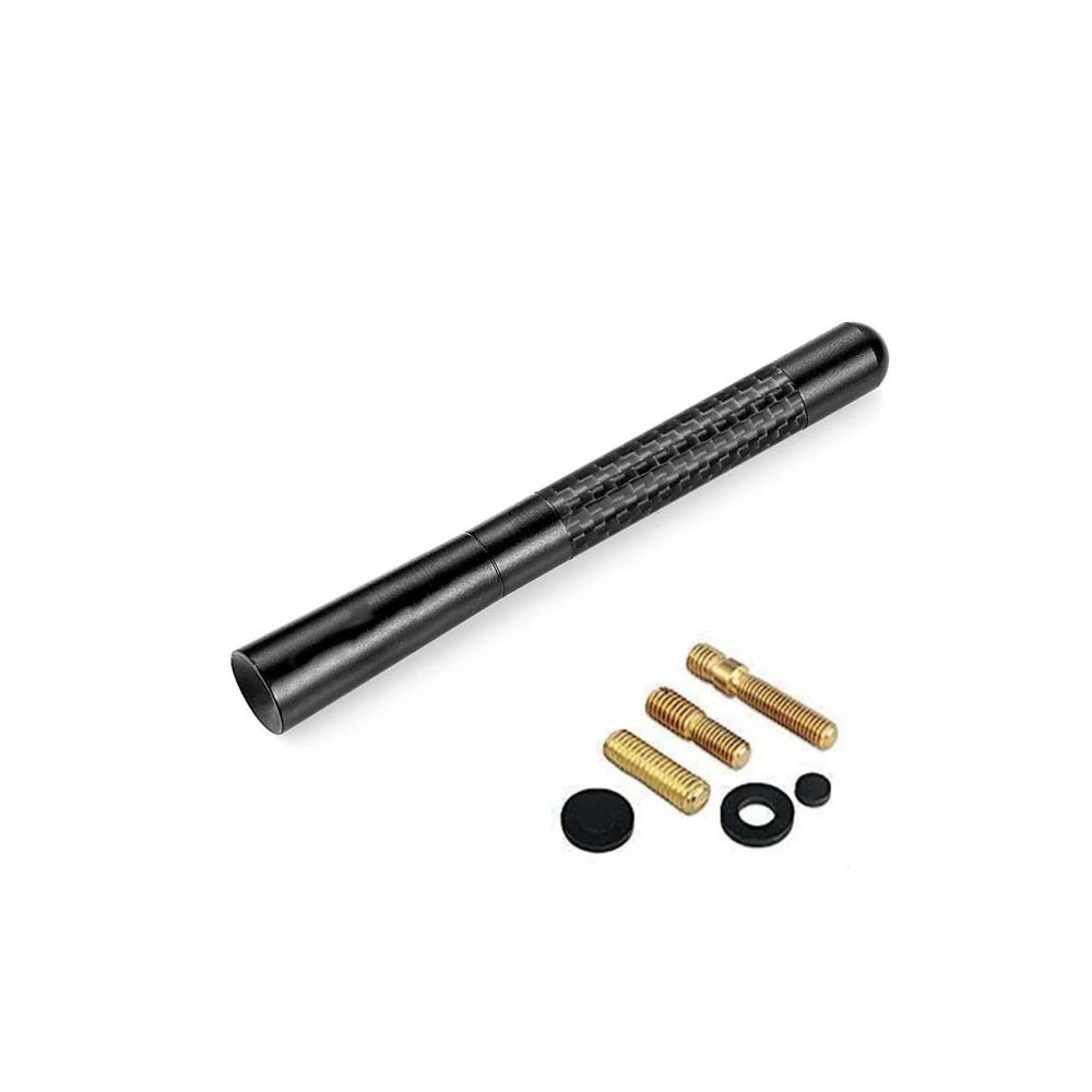 Her Araca Uygun Alüminyum Vidalı Karbon Fiber Oto Radyo Anten Çubuğu