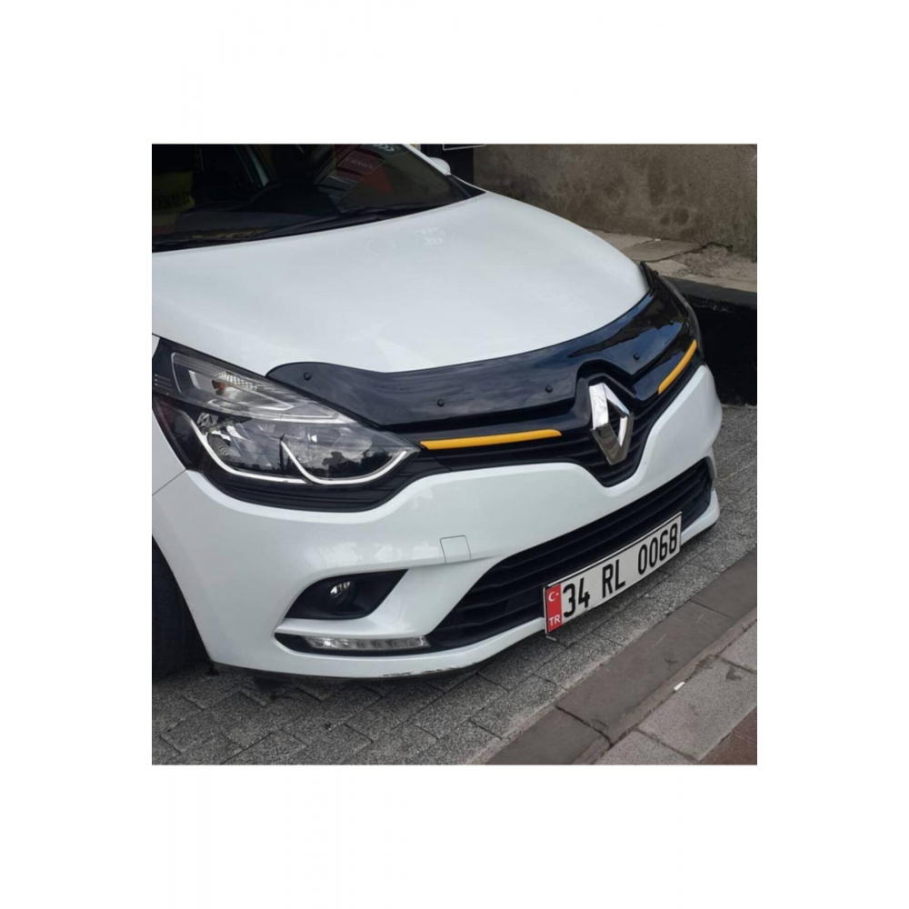 Renault Clio 4 Uyumlu Kaput Rüzgarlığı Parlak Siyah 2012-