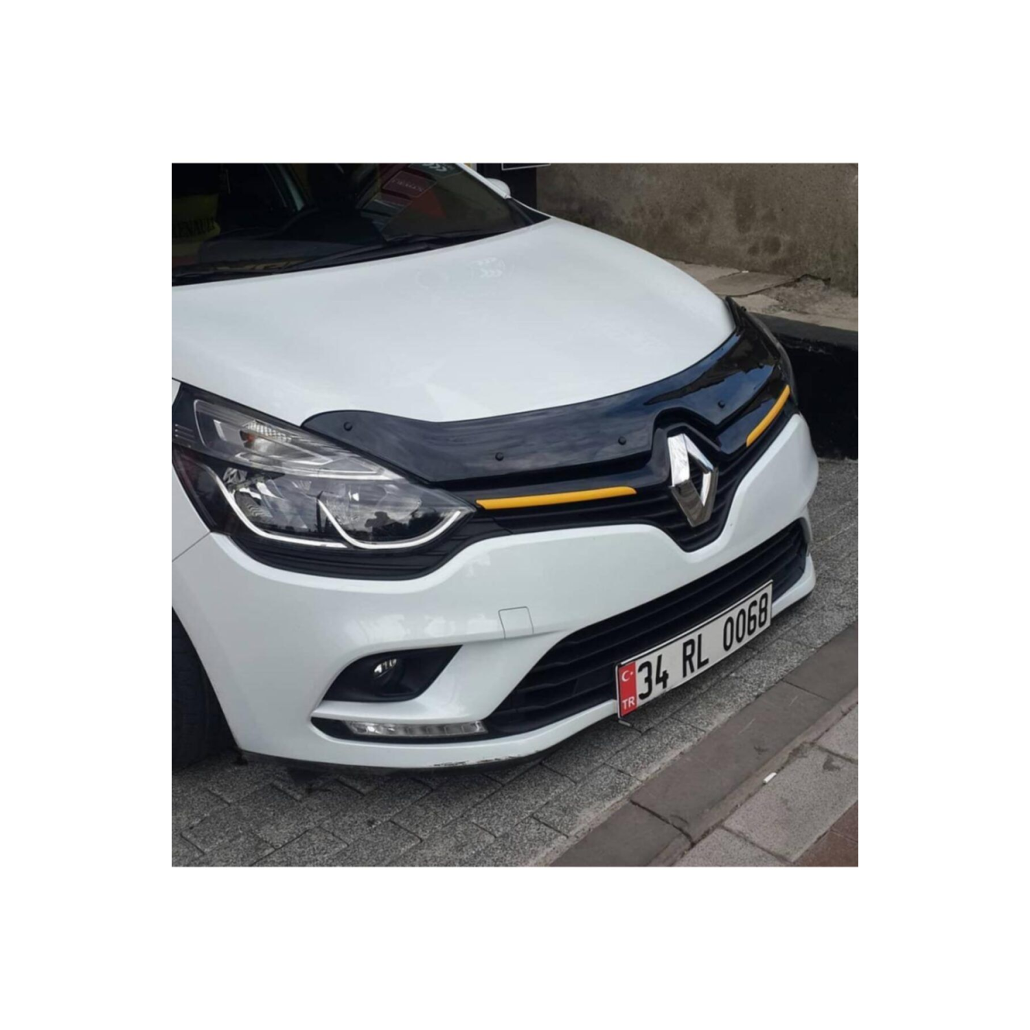 Renault Clio 4 Uyumlu Kaput Rüzgarlığı Parlak Siyah 2012-