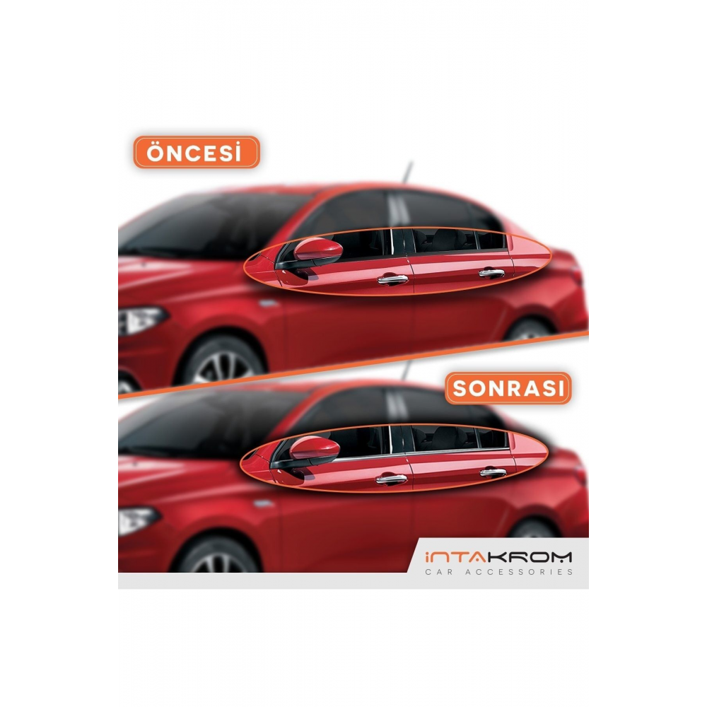 Fiat Egea Krom Cam Çıtası 4 Parça 2015 Ve Üzeri - Sd