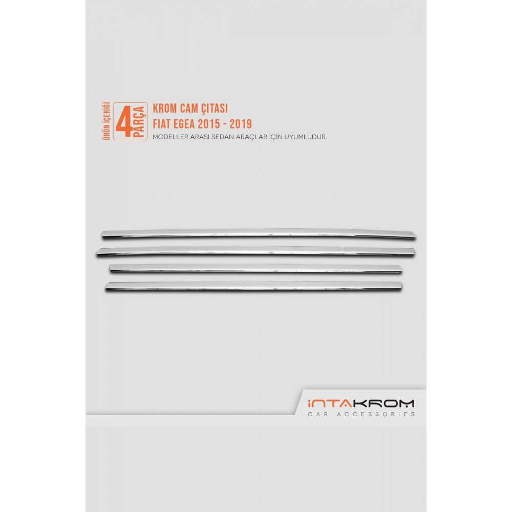 Fiat Egea Krom Cam Çıtası 4 Parça 2015 Ve Üzeri - Sd