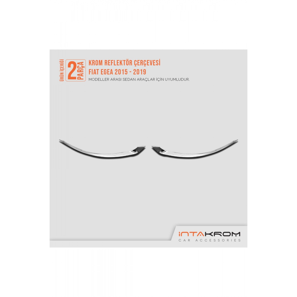 Fiat Egea Krom Reflektör Çerçevesi 2 Parça 2015 Ve Üzeri - Sd