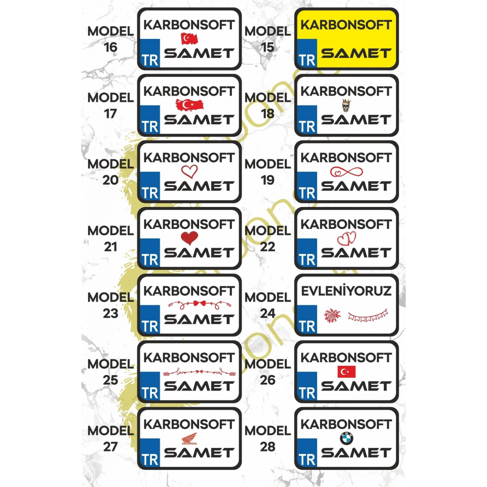 Kişiye Özel Ahşap Dekor Plaka, Bisiklet Plaka, Isimli Plaka, Cam Önü Plakası, Aksesuar Plaka