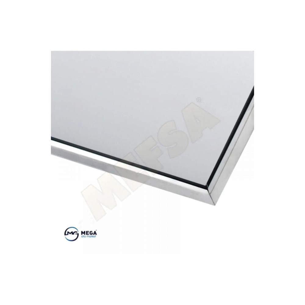 Paslanmaz Krom Metal Plakalık 52.7cm X 11.5cm 2 Adet