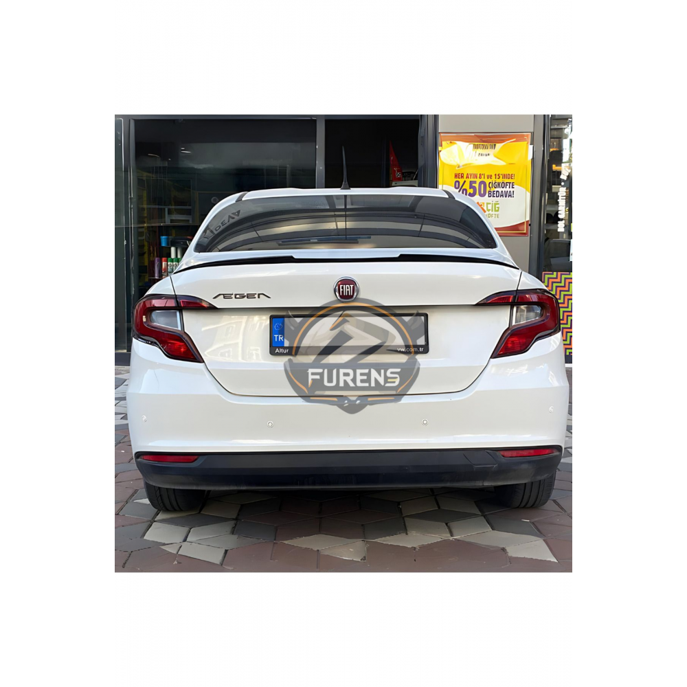 Fiat Egea Uyumlu Bagaj Üstü Yarasa Spoiler Parlak Siyah Bagaj Üstü Çıta