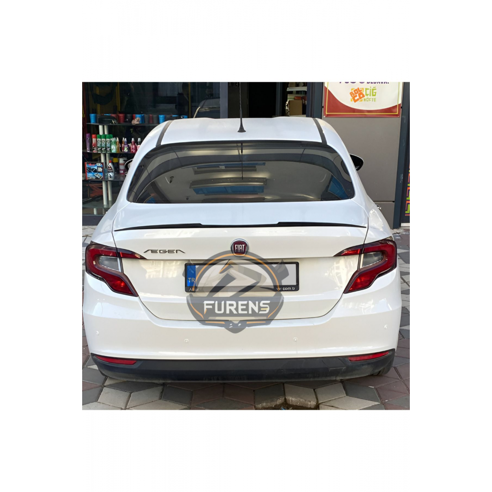 Fiat Egea Uyumlu Bagaj Üstü Yarasa Spoiler Parlak Siyah Bagaj Üstü Çıta