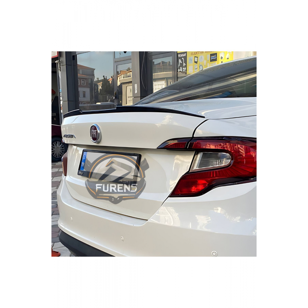 Fiat Egea Uyumlu Bagaj Üstü Yarasa Spoiler Parlak Siyah Bagaj Üstü Çıta