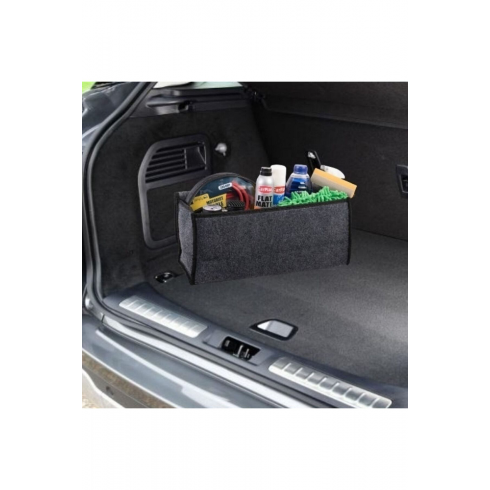 Araba Bagaj Organizer Araç Alet Eşya Düzenleyici Cepli Keçe Çanta Oto Malzeme Ekipman Bebek