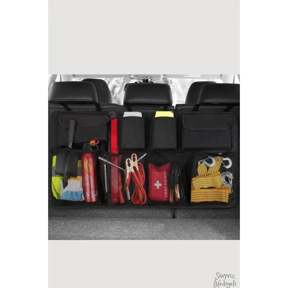 Araç Bagaj Düzenleyici 8 Cepli Organizer Araba Eşya Malzeme Düzenleme Oto Içi Aksesuar Düzenleme