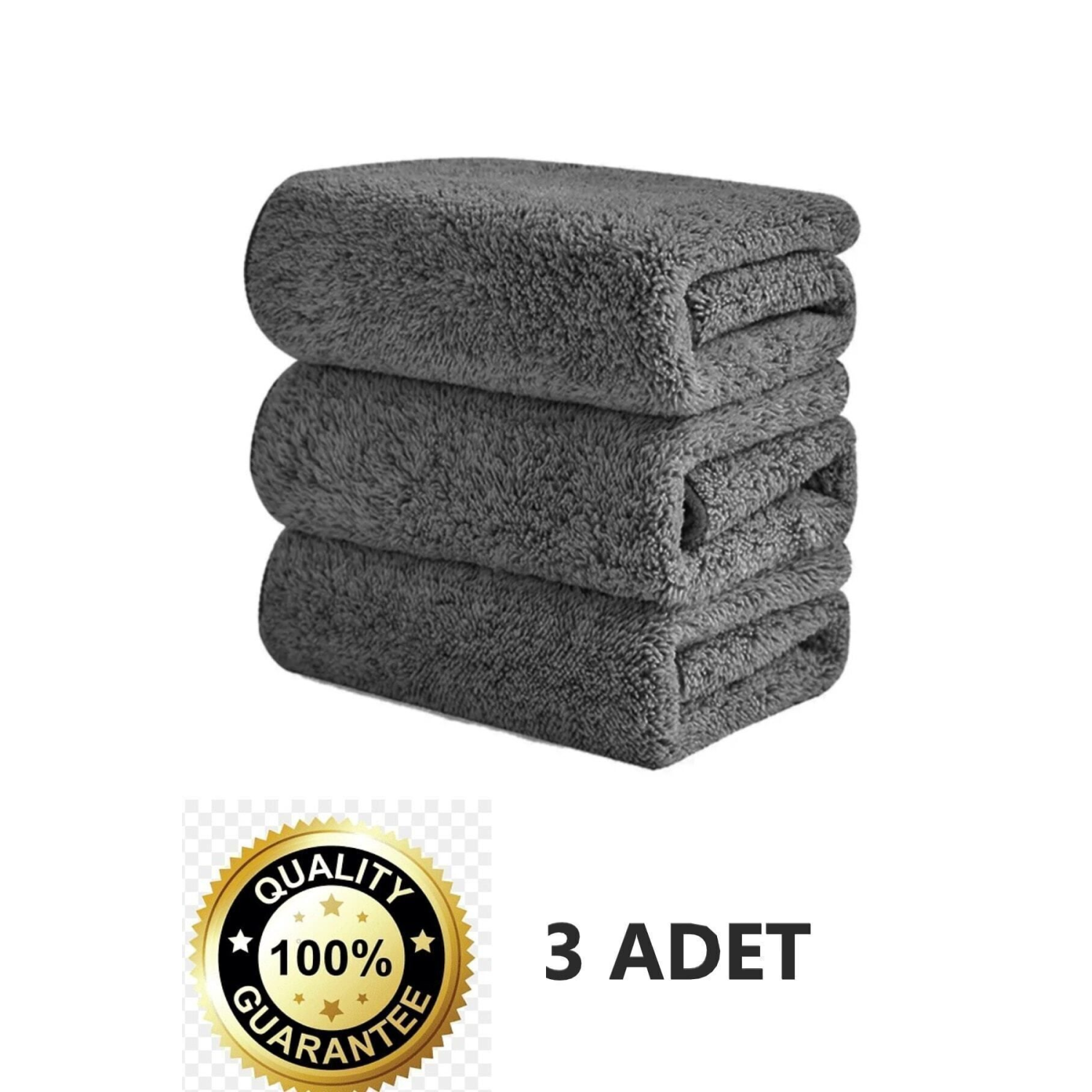 M.y.taso 3 Adet Mikrofiber Leke Bırakmaz Araç Yıkama Kurulama Oto Cam Temizlik Havlu Gsm 40x40cm