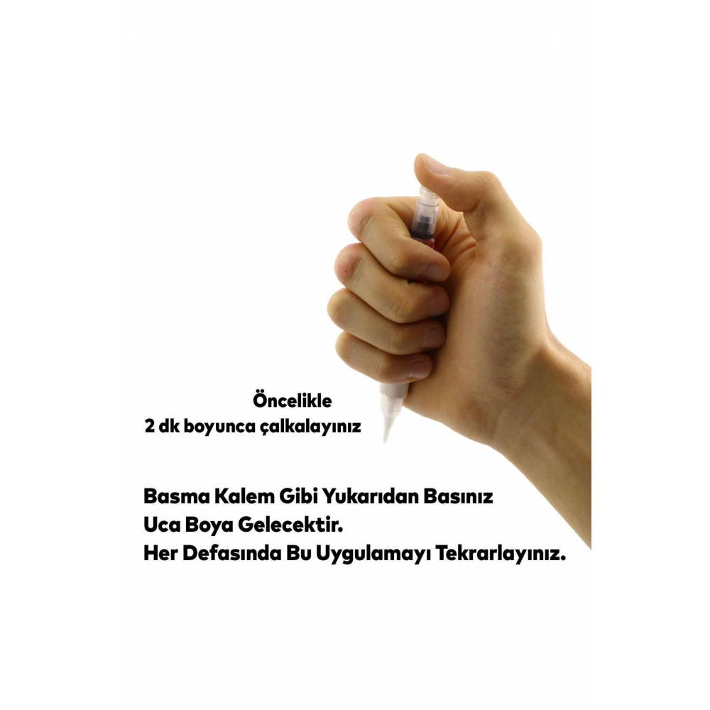 Araç Oto Rötuş Kalemi 5 ml Kaporta Tampon Çizik Giderici Fırça Metalik Beyaz Renk Boya Kalemi