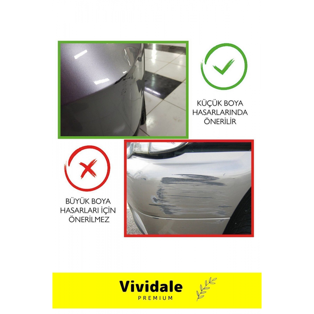 Premium Araba Motosiklet Taş İzi Çizik Giderici Onarıcı Piano Black Parlak Siyah Rötüş Boyası 20ml