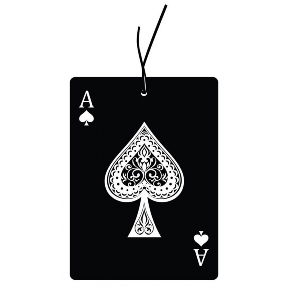 Accessories Maça As Tasarımlı Parfüm Esanslı Baskılı Ipli Dekoratif Asma Ayna Oto Araç Kokusu