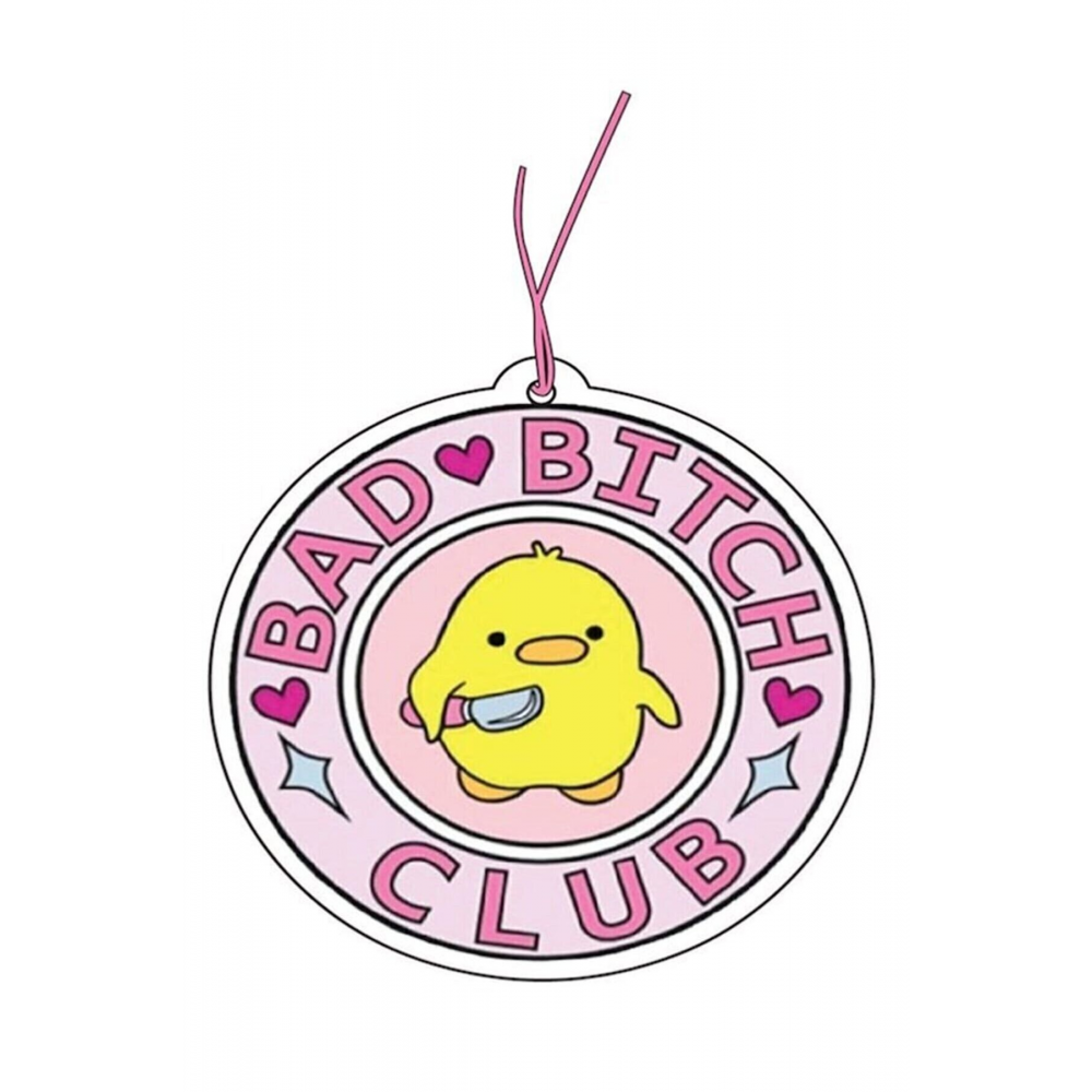 Psikopat Civciv Bad Bıtch Clup Desenli Bambu Parfüm Esanslı Dekoratif Oto Araç Kokusu Aksesuarı