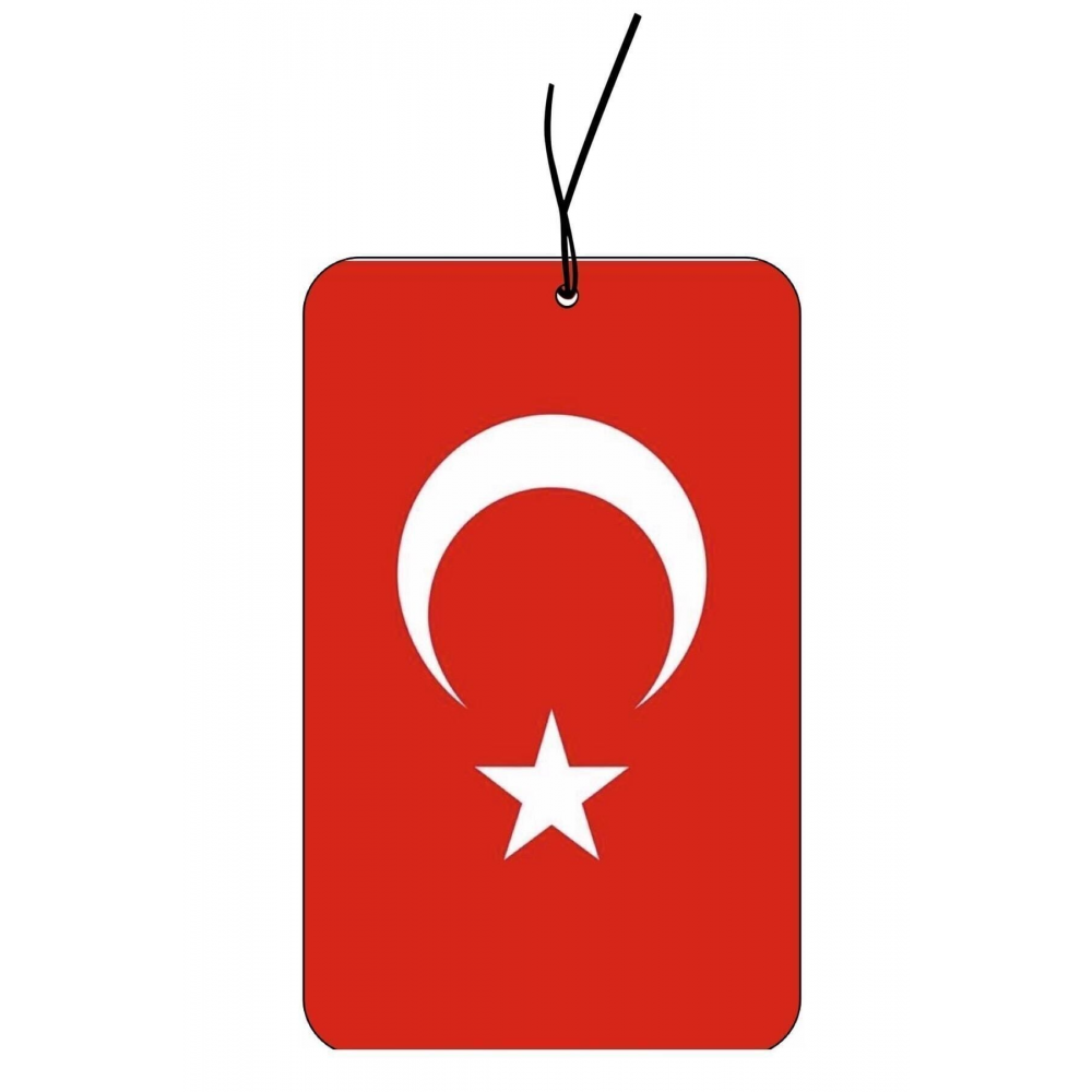 Türk Bayrağı Tasarımlı Dekoratif Oto Araç Kokusu