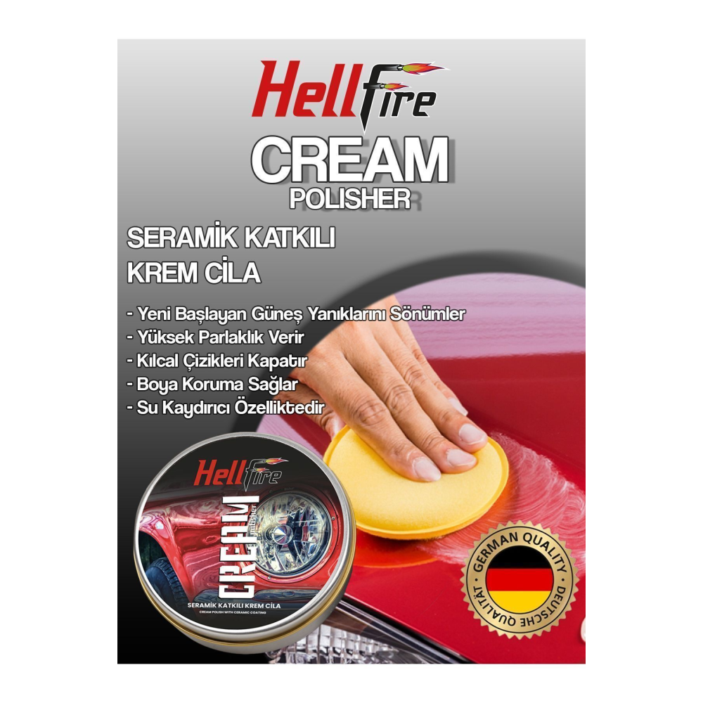 Hellfire Seramik Katkılı Wax Krem Cila 100 gr