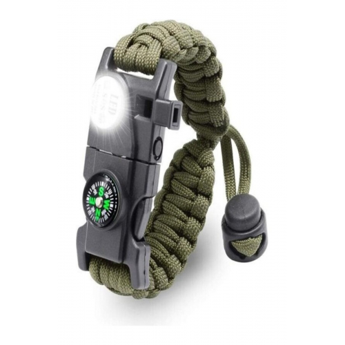 Depremde Ve Acil Afetlerde Pusula,fenerli Yüksek Desibel Düdüklü Hayatta Kalma Bilekliği