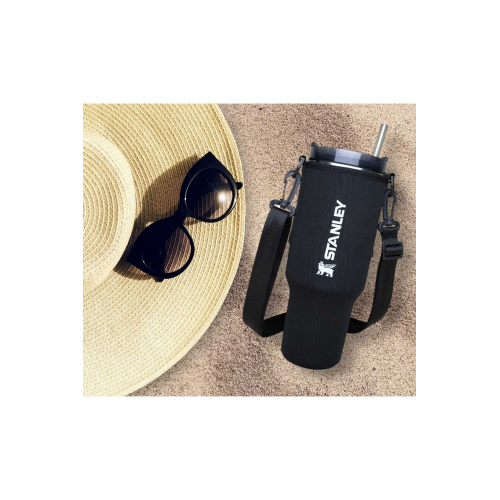 Quencher Pipetli 1.18 LT Termos Uyumlu Askılı Neopren Koruma Termos Kılıfı ve Omuz Askısı