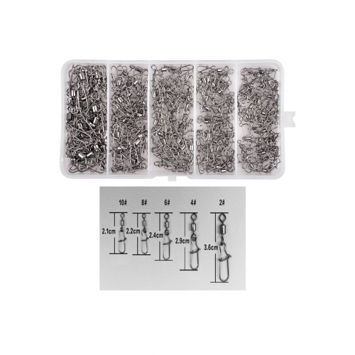 5191 Inox Kilitli Fırdöndülü Klips Seti Kutuda Mix 95 Adet