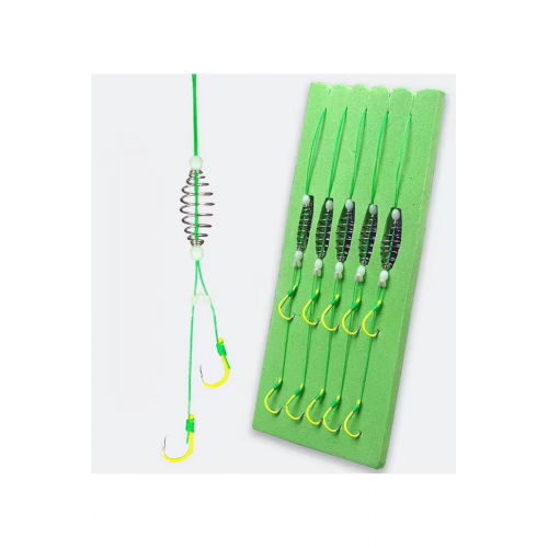 5 li Paket Yaylı Avcı Hazır Sazan Takımı- Fosforlu