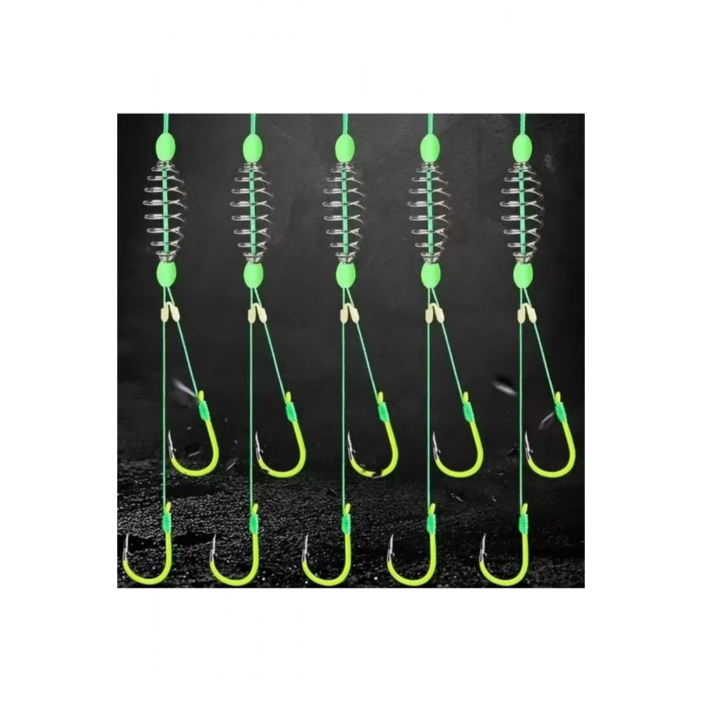 5 li Paket Yaylı Avcı Hazır Sazan Takımı- Fosforlu