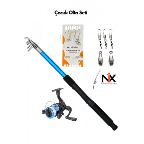 210 Cm Kamış Makina Olta Seti Çocuk Olta Seti Tam Takım Olta Seti Hobi Kıyı Seti