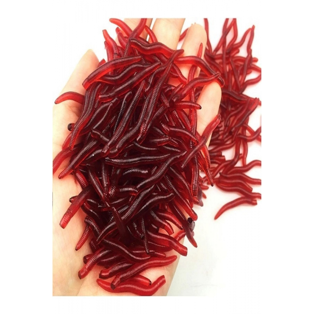 20 Adet-kokulu-silikon Balık Yemi-gerçek Görünümlü-sahte Yapay Solucan