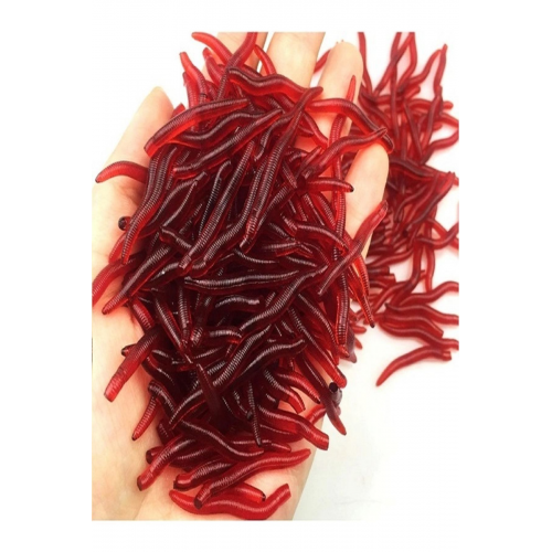 20 Adet-kokulu-silikon Balık Yemi-gerçek Görünümlü-sahte Yapay Solucan