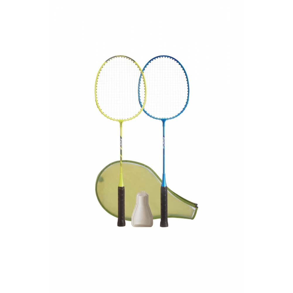 Yetişkin Badminton Raket Seti - Sarı / Mavi - Fun BR130 AD