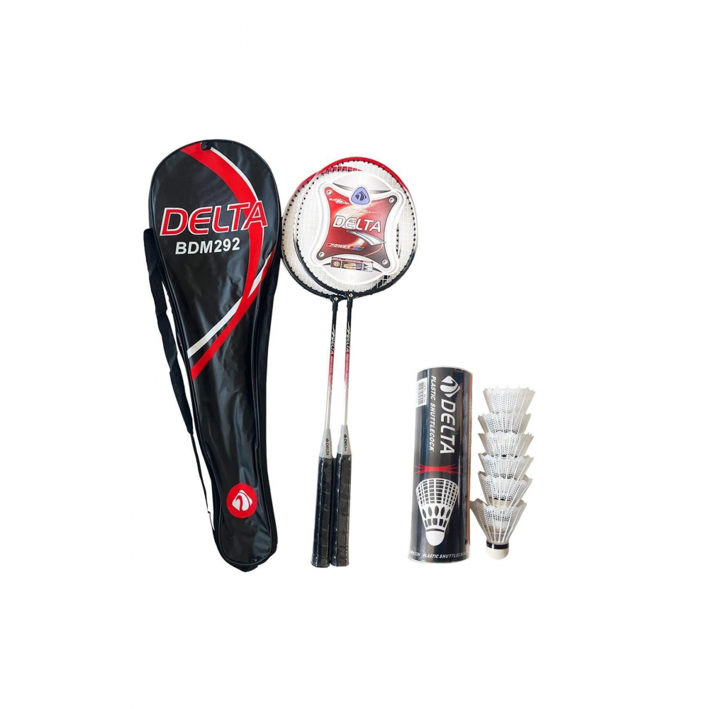 2 Adet Badminton Raketi + Badminton Çantası + 6 Adet Badminton Topu Seti