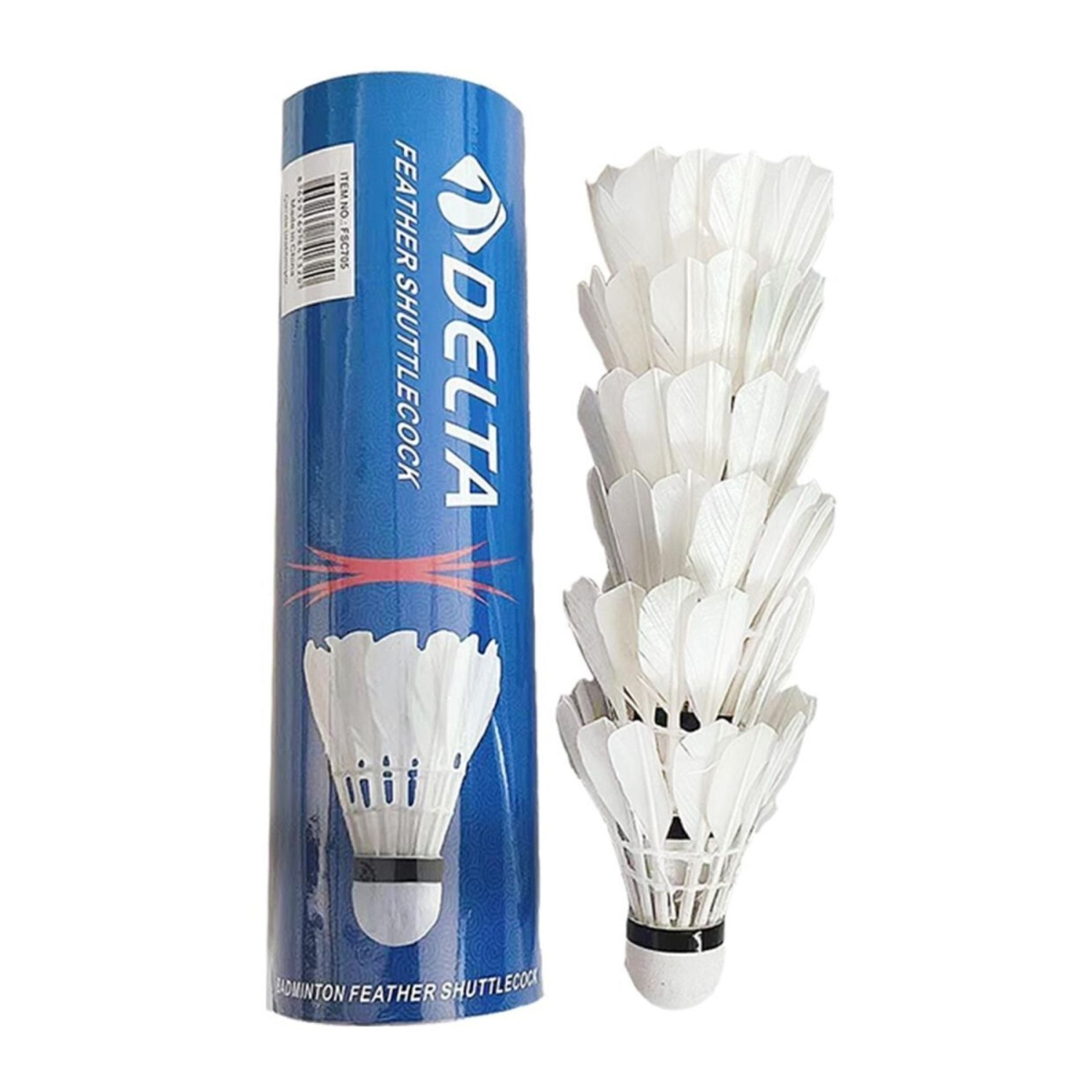 Özel Kaz Tüyü Pratik Kutusunda 6 Adet Mantar Kafa Badminton Topu