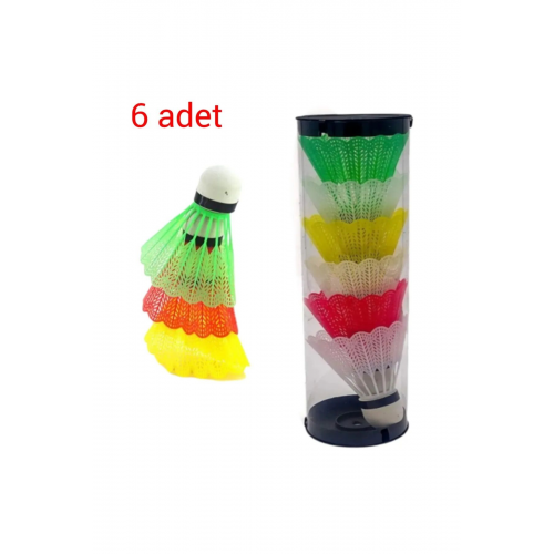 Plastik Mantar Başlı Badminton Topu 1 kutu 6 Adet