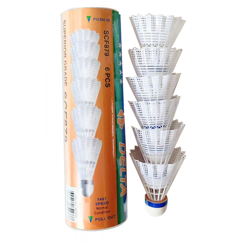 Yüksek Hız Sevenler İçin Pratik Kutusunda 6 Adet Mantar Kafa Deluxe Badminton Topu