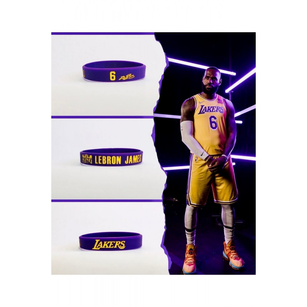 Lebron James Mor Los Angeles Lakers Basketbol Nba Bileklik