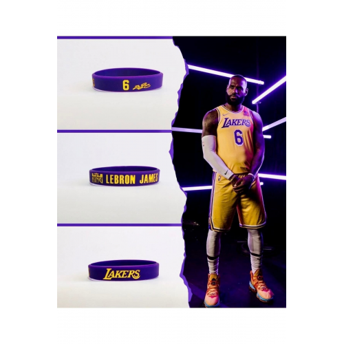 Lebron James Mor Los Angeles Lakers Basketbol Nba Bileklik