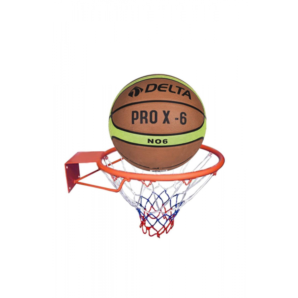Basketbol Çemberi No6 PRO-X Basketbol Topu Basketbol Filesi Üçlü Set
