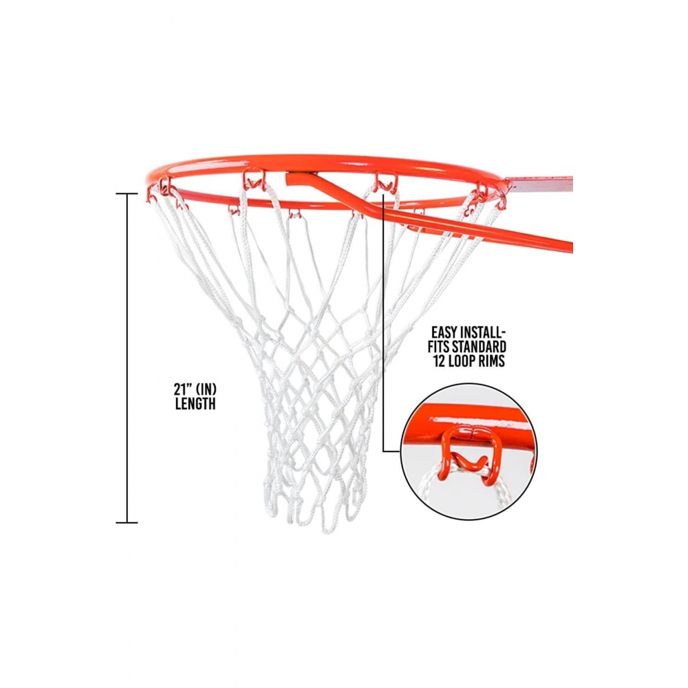 Basketbol Pota Filesi Ağı - Beyaz 1 Adet