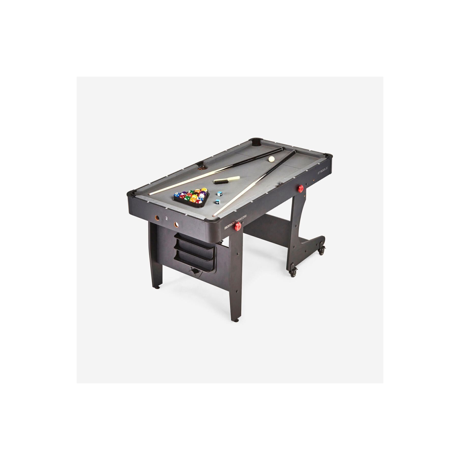 Katlanabilir Amerikan Bilardo Masası - Gri - BT500 US