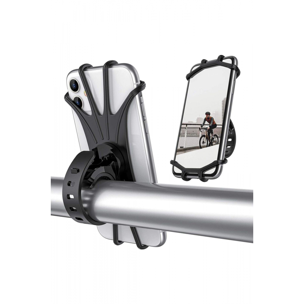 Universal 360° Dönebilen Bisiklet Telefon Tutucu Esnek Tpu Silikon