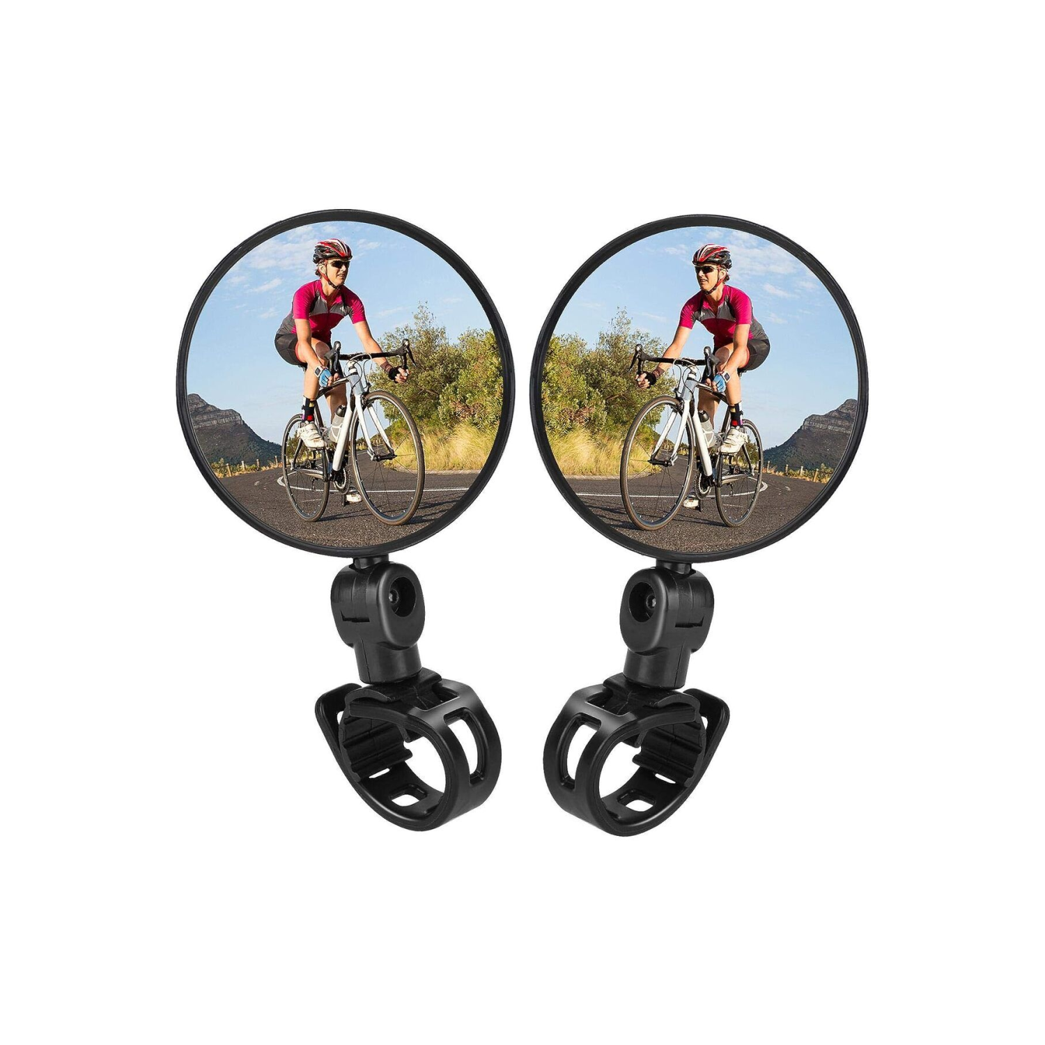 2 ADET Geniş Açı Bisiklet -Scooter Gidon Aynası - Dikiz Aynası Bisiklet Aksesuarı Bisiklet Ayna