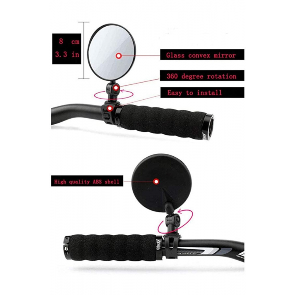 Bisiklet Dikiz Aynası Geniş Açılı Direksiyon Scooter Aynası Gidon Aynası Tek