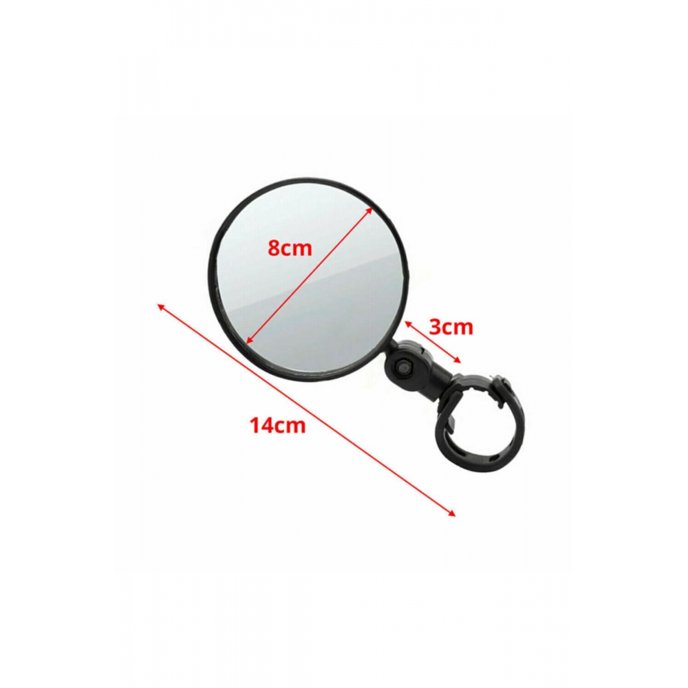 Bisiklet Dikiz Aynası Geniş Açılı Direksiyon Scooter Aynası Gidon Aynası Tek