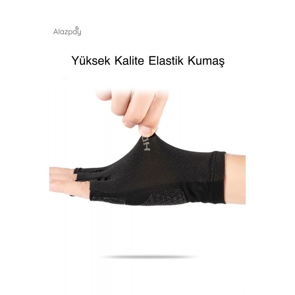 Premium Kalite Terletmeyen Yarım Parmak Yoga Fitness Bisiklet Outdoor Spor Eldiven