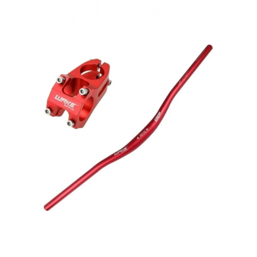 Wake Kırmızı Bisiklet Alümiyum Gidon+Boğaz 780mm 31,8mm Bisiklet Direksiyon + Boğaz