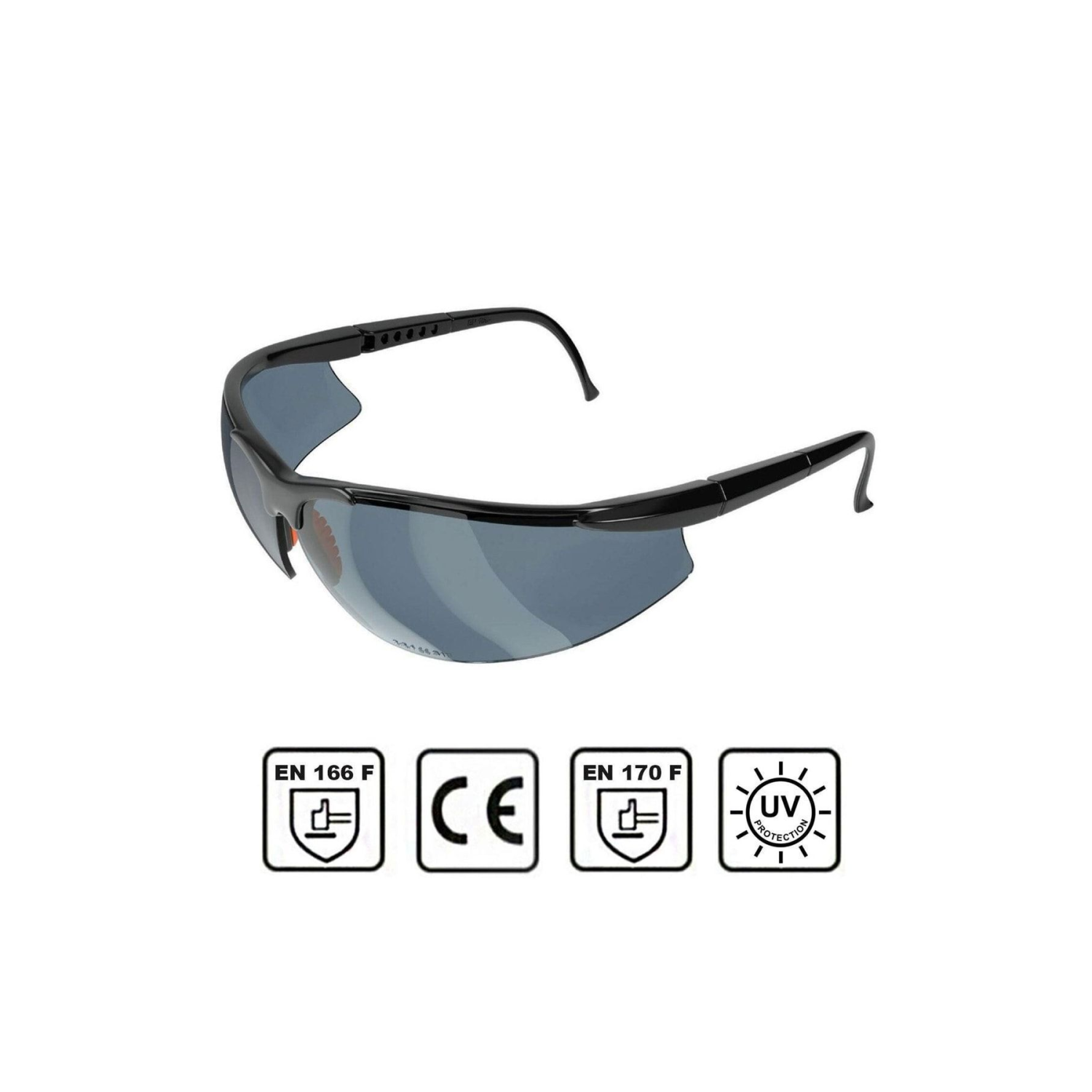 Bisiklet Güneş Gözlüğü Yüz Ayarlı Silikon Burunlu Bisikletçi Koruyucu Gözlük S600 Füme