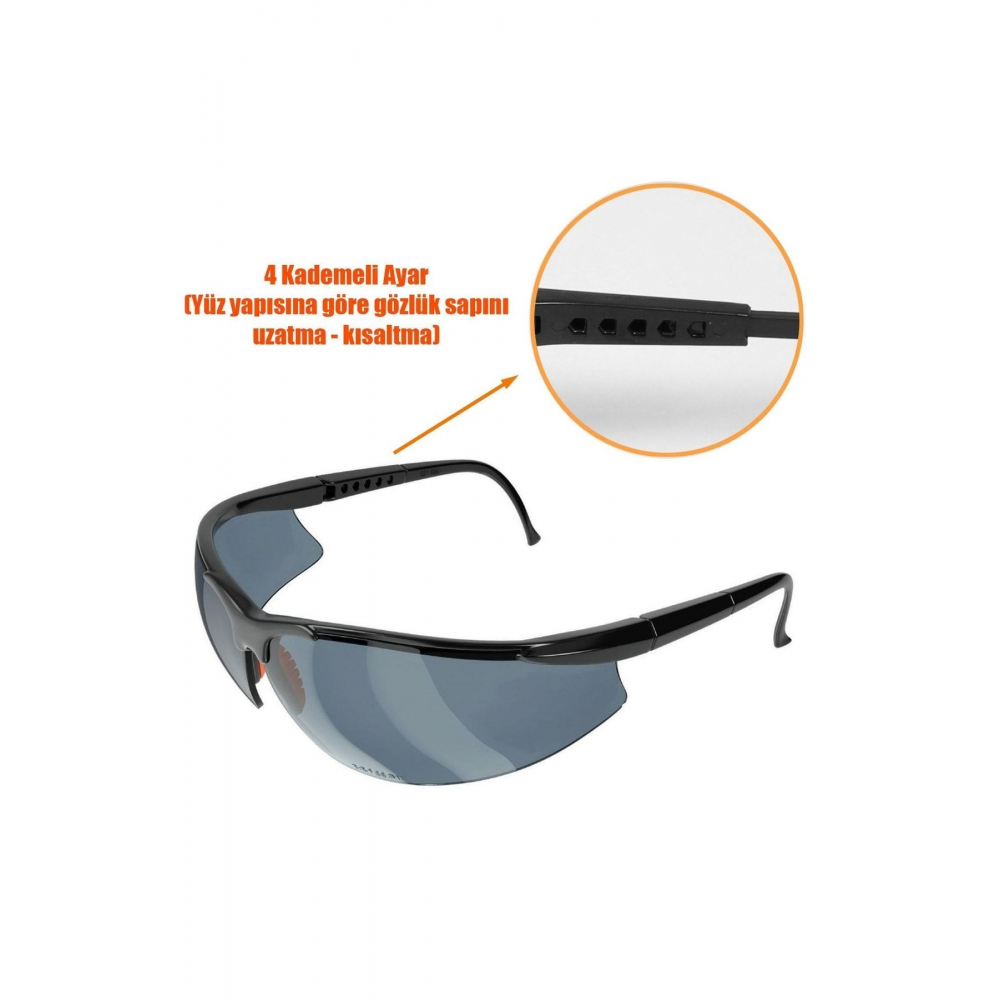 Bisiklet Güneş Gözlüğü Yüz Ayarlı Silikon Burunlu Bisikletçi Koruyucu Gözlük S600 Füme