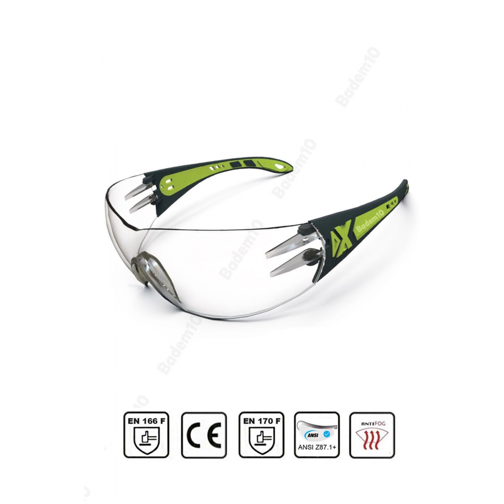 Bisiklet Koşu Motor Gözlüğü Uv Korumalı Sporcu Bisikletçi Buğulanmaz Gözlük Silikon Kulaklık Şeffaf