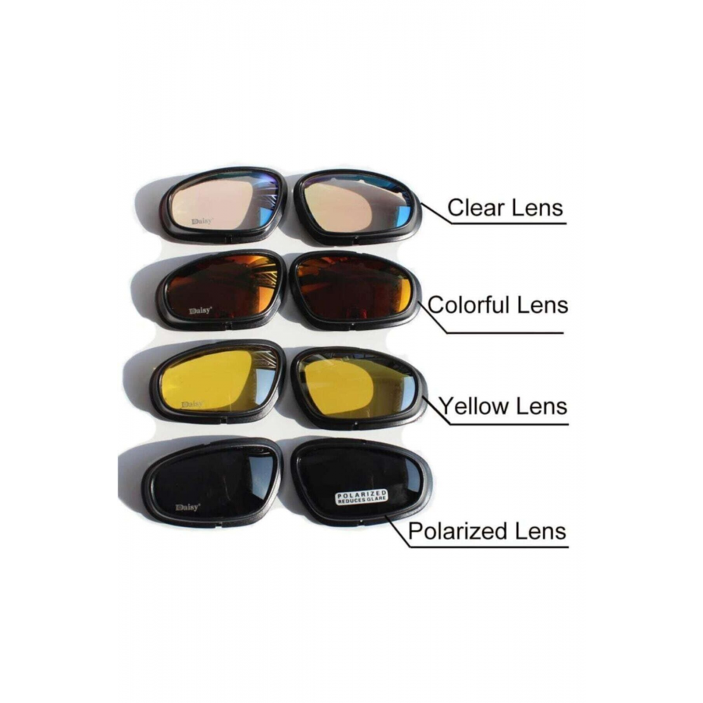 Usa Mılıtary C5 4 Lensli Polarize Taktikal Gözlük