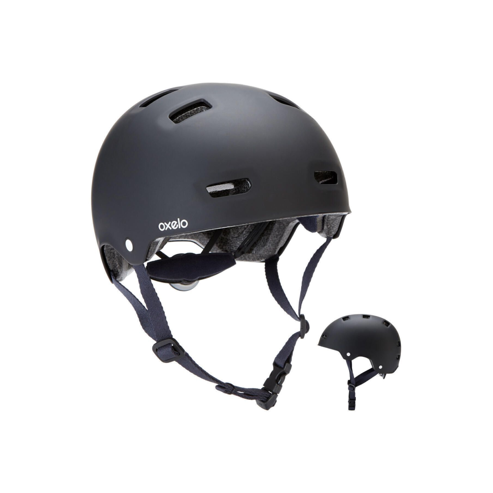 Oxelo Kask - Paten / Kaykay / Scooter - Siyah - Mf500