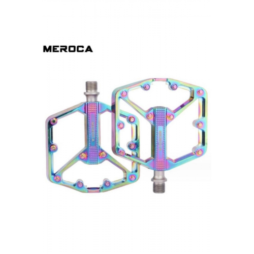 Alüminyum, Rulmanlı, Çivili Çok Renkli Rainbow Bisiklet Platform Pedal